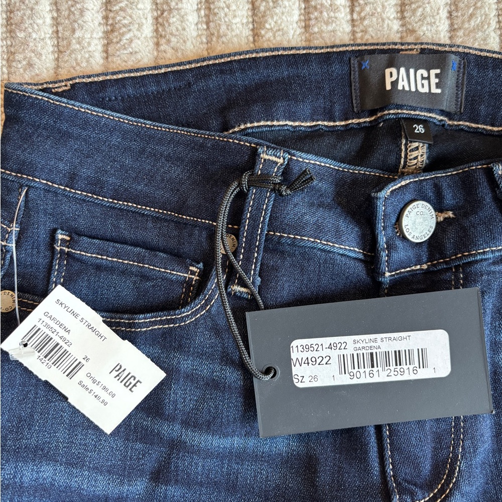 PAIGE Skyline Straight Leg Jeans in Gardena, Women’s 26 inch, NWT - Picture 5 of 10